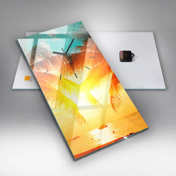 Vertikální skleněné hodiny Dovolená Odpočinek Léto