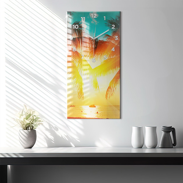 Vertikální skleněné hodiny Dovolená Odpočinek Léto