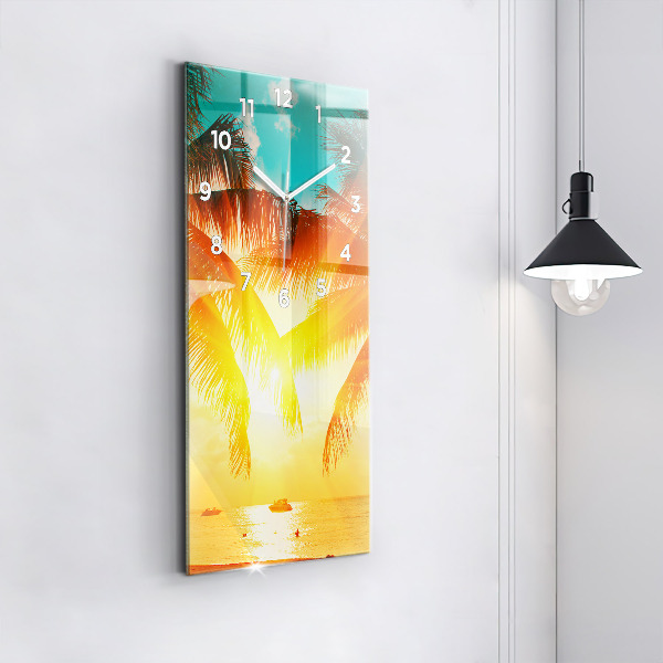 Vertikální skleněné hodiny Dovolená Odpočinek Léto