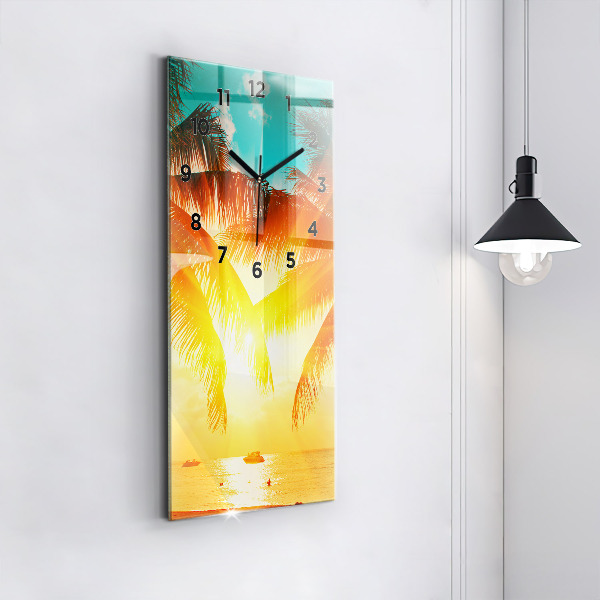 Vertikální skleněné hodiny Dovolená Odpočinek Léto