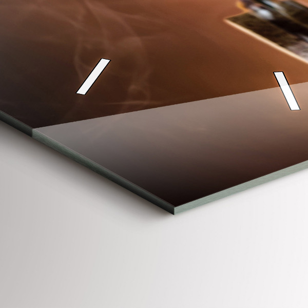 Vertikální skleněné hodiny Kulinářské srdce Itálie