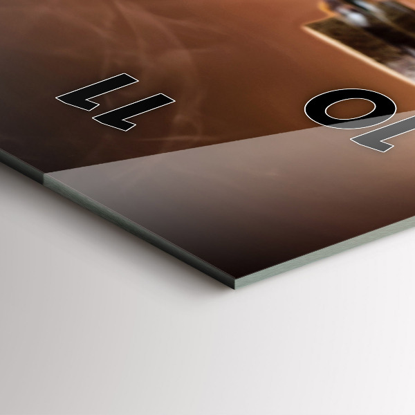 Vertikální skleněné hodiny Kulinářské srdce Itálie