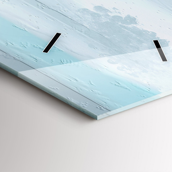 Vertikální skleněné hodiny Abstraktní olejová krajina