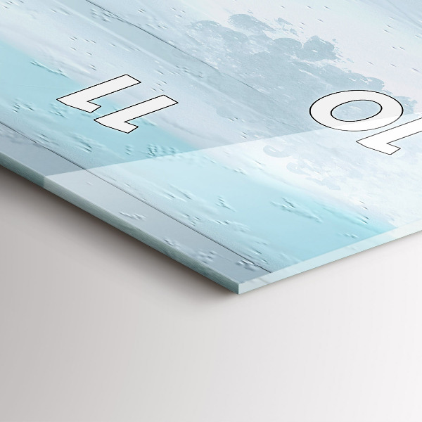 Vertikální skleněné hodiny Abstraktní olejová krajina