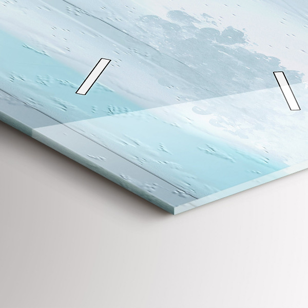 Vertikální skleněné hodiny Abstraktní olejová krajina