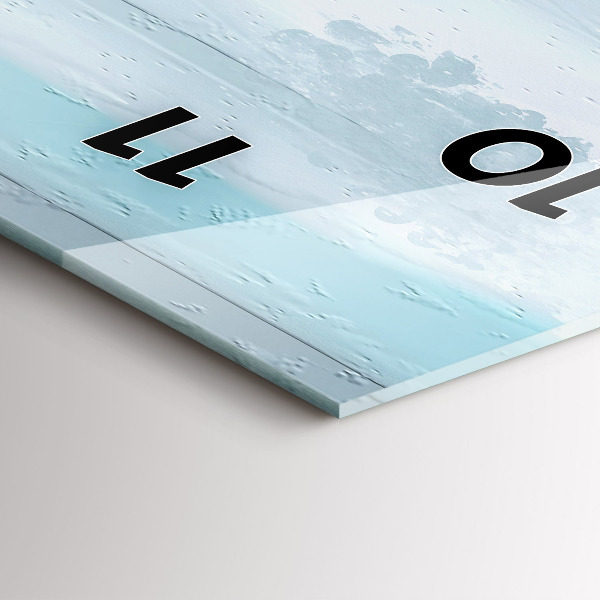 Vertikální skleněné hodiny Abstraktní olejová krajina