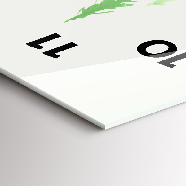 Vertikální skleněné hodiny Malování zeleného lesa