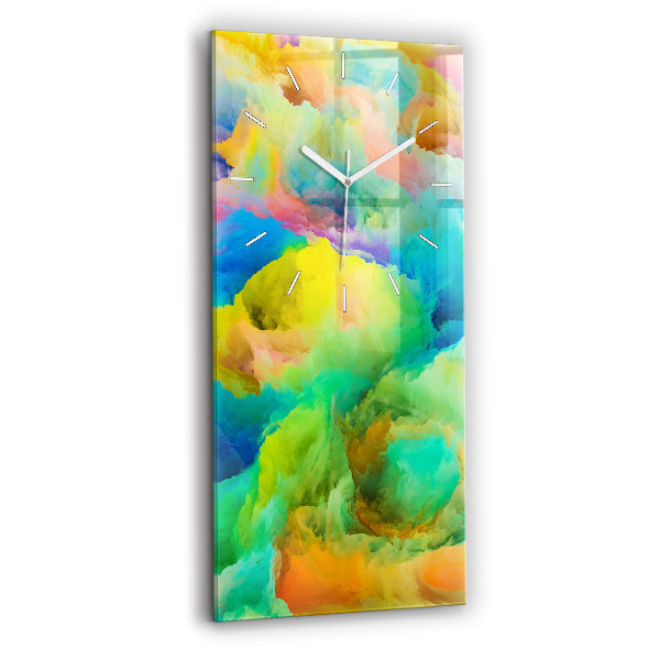 Vertikální skleněné hodiny Fraktální textura