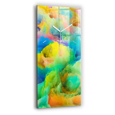 Vertikální skleněné hodiny Fraktální textura