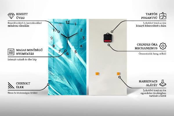Vertikální skleněné hodiny Adrenalinový styl na motorce