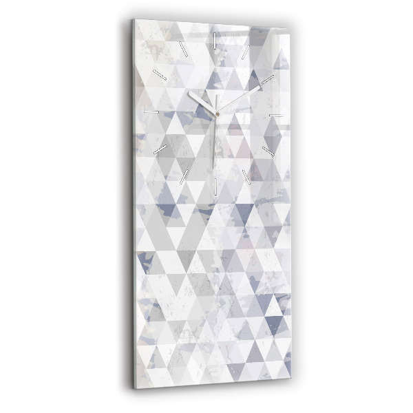 Vertikální skleněné hodiny Geometrický vzor