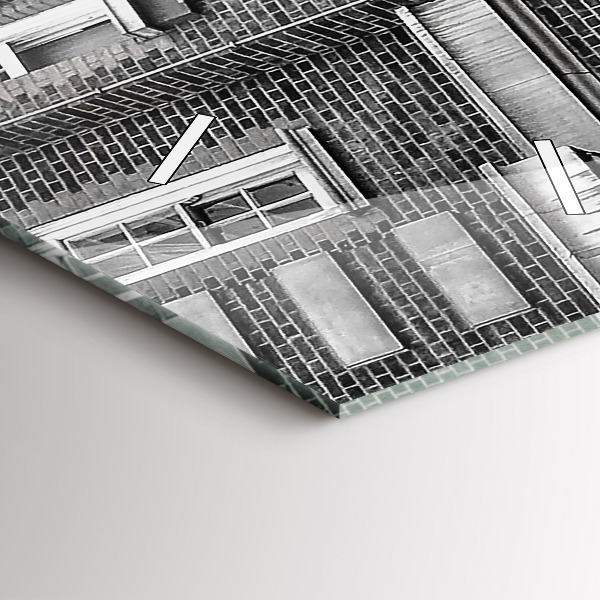 Vertikální skleněné hodiny Červený dvoupatrový autobus