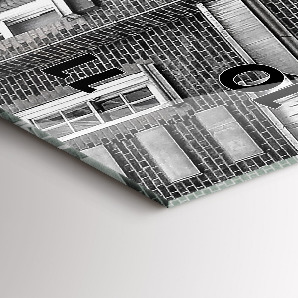 Vertikální skleněné hodiny Červený dvoupatrový autobus