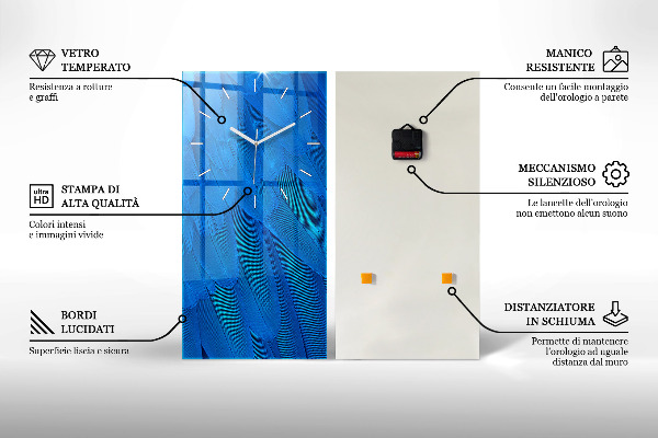 Vertikální skleněné hodiny Kapitán s dalekohledem