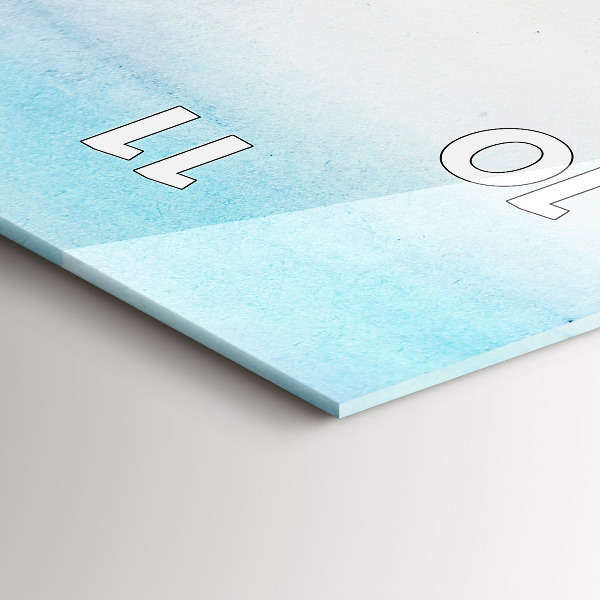 Vertikální skleněné hodiny Malovaná krajina Paříže