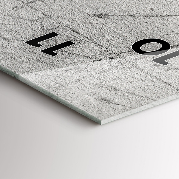 Vertikální skleněné hodiny Náčrt města