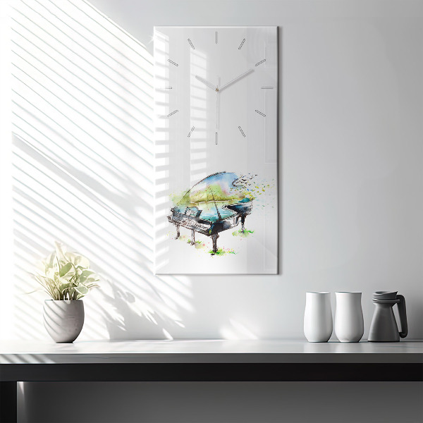 Vertikální skleněné hodiny Ilustrace 4 ročních období