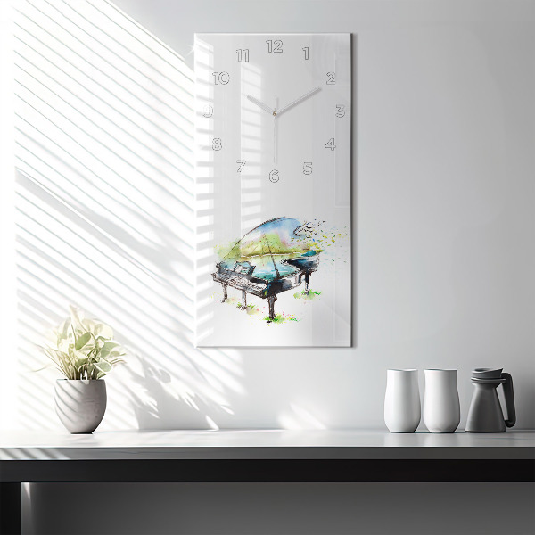 Vertikální skleněné hodiny Ilustrace 4 ročních období