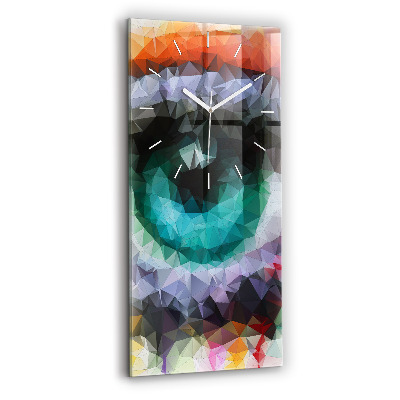Vertikální skleněné hodiny Barevné lidské oko