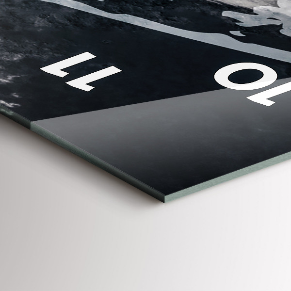 Vertikální skleněné hodiny Žena - akvarel