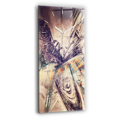 Vertikální nástěnné hodiny Abstraktní mechanismus