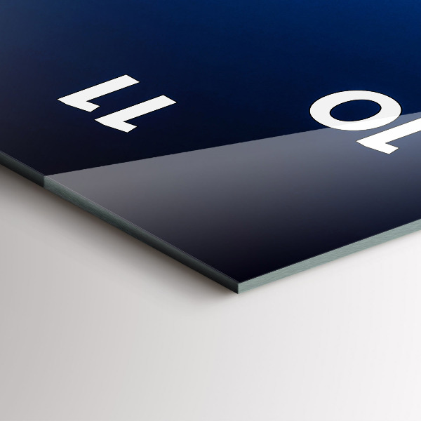 Vertikální skleněné hodiny Letadlo a mraky