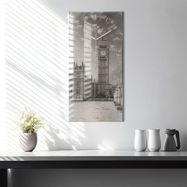 Vertikální skleněné hodiny Londýn Anglie Big Ben