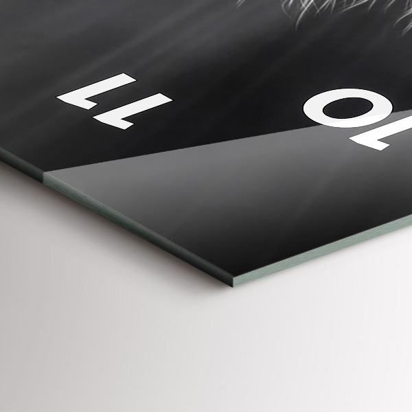 Vertikální skleněné hodiny Cválající kůň