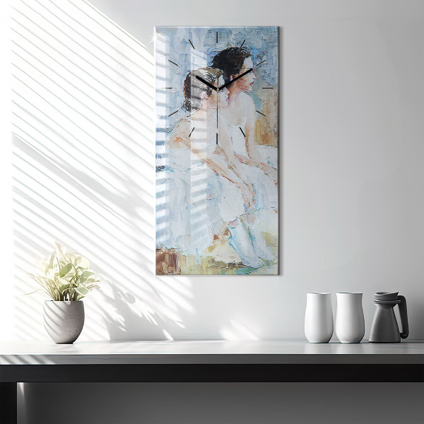 Vertikální skleněné hodiny Mladé baletky