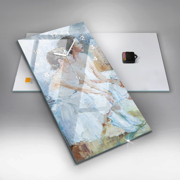 Vertikální skleněné hodiny Mladé baletky