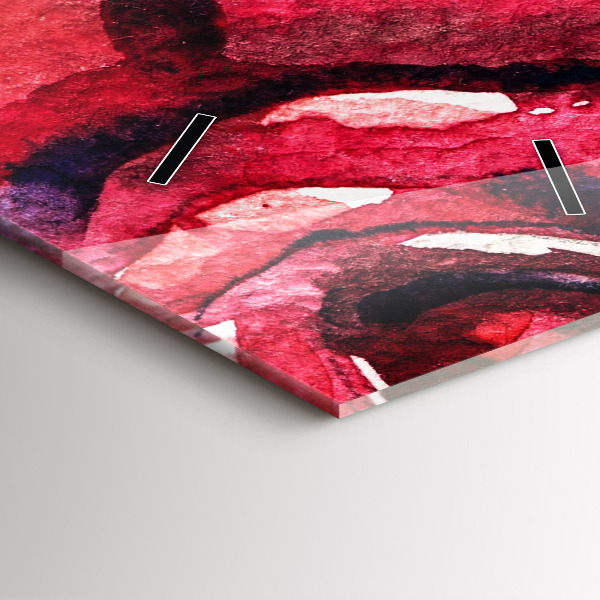 Vertikální skleněné hodiny Barevný portrét ženy