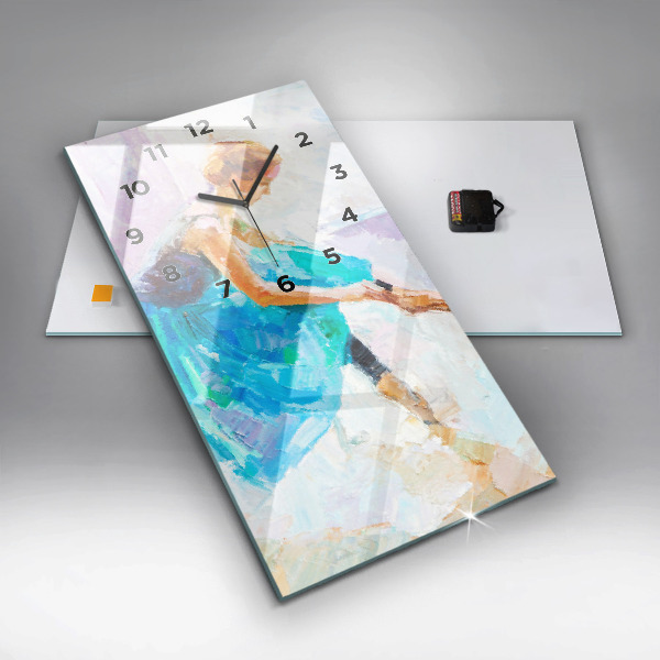 Vertikální skleněné hodiny Příprava baletky