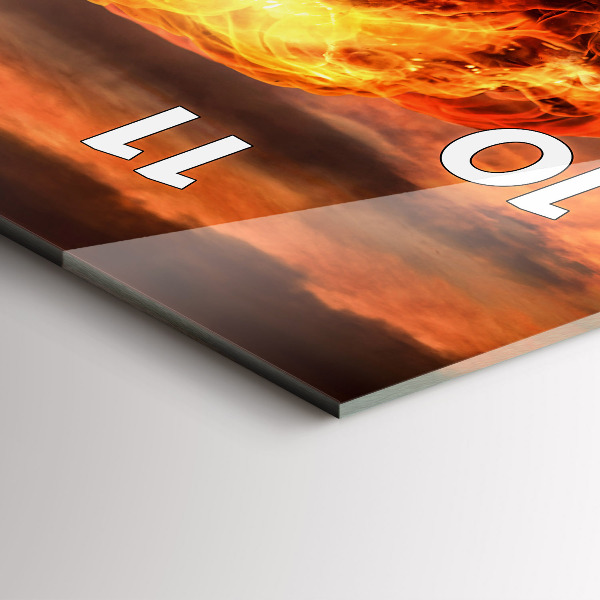 Vertikální skleněné hodiny Výbuch atomové bomby