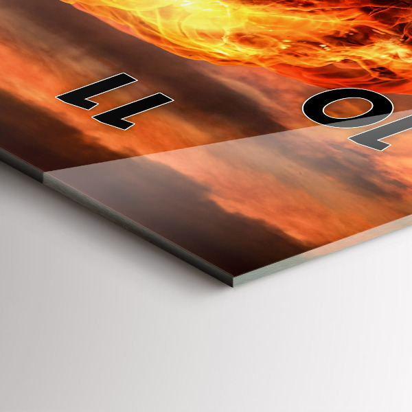 Vertikální skleněné hodiny Výbuch atomové bomby