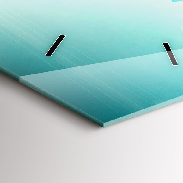 Vertikální skleněné hodiny Auto se surfovacím prknem