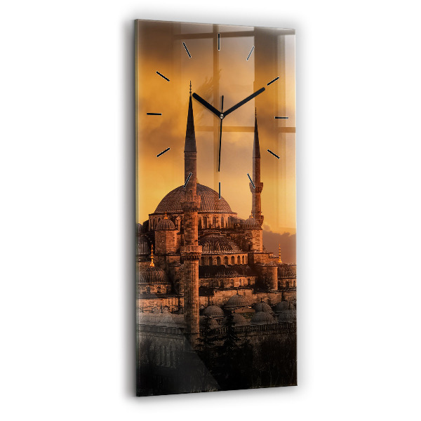 Vertikální skleněné hodiny Istanbulská mešita