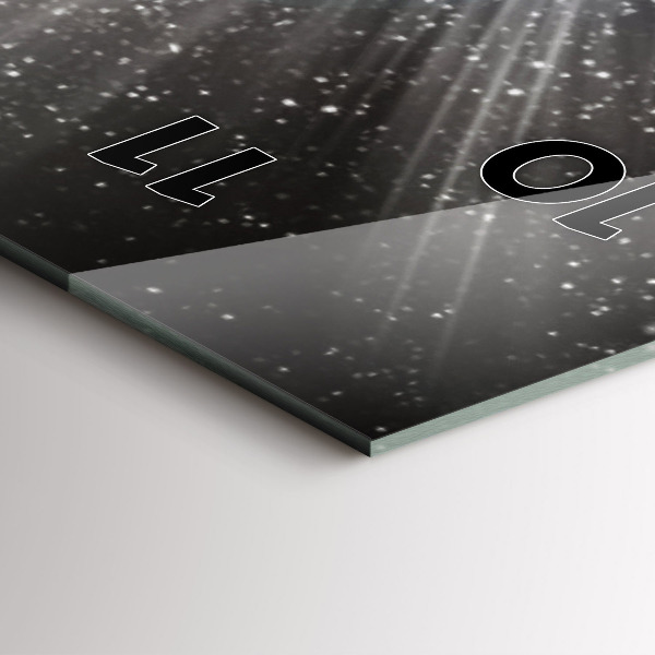 Vertikální skleněné hodiny Země Měsíc Slunce
