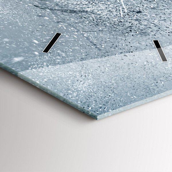 Vertikální skleněné hodiny Běžící muž