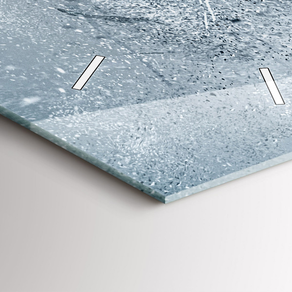 Vertikální skleněné hodiny Běžící muž