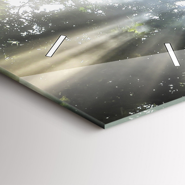 Vertikální skleněné hodiny Slon v džungli