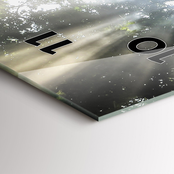 Vertikální skleněné hodiny Slon v džungli