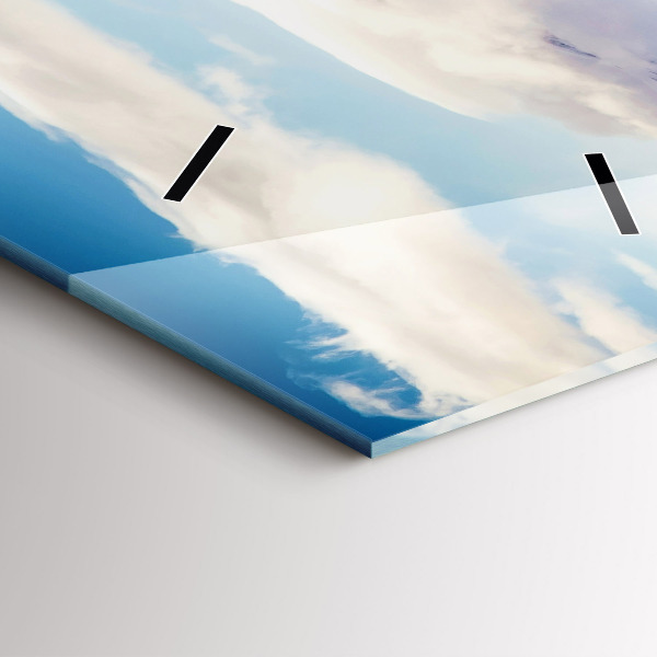 Vertikální skleněné hodiny Výhled na jezero