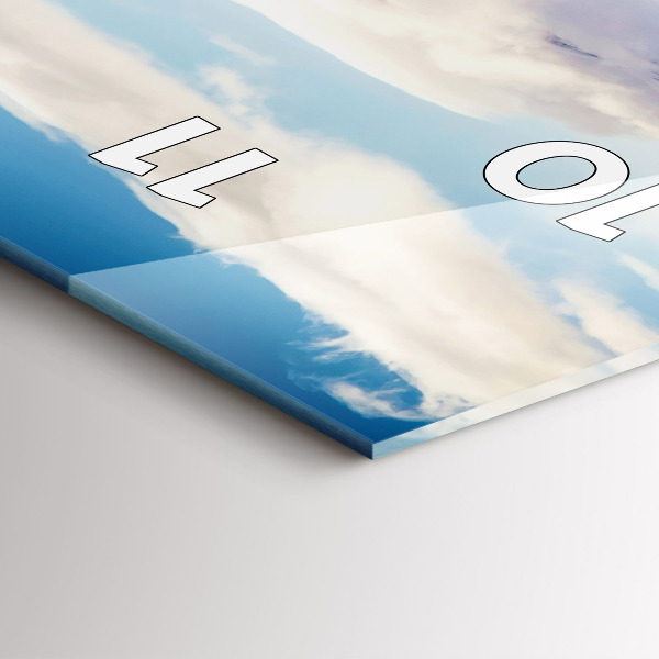 Vertikální skleněné hodiny Výhled na jezero