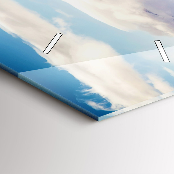 Vertikální skleněné hodiny Výhled na jezero