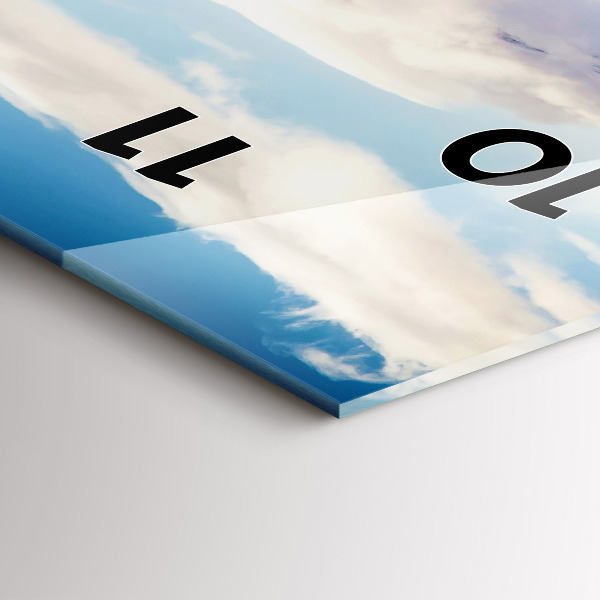 Vertikální skleněné hodiny Výhled na jezero