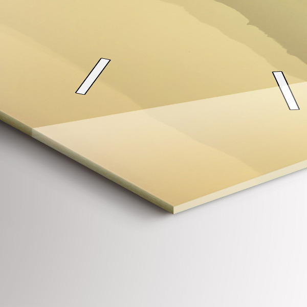 Vertikální skleněné hodiny Mlžné horské svahy