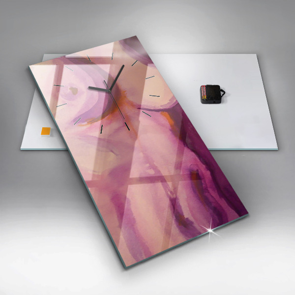 Vertikální skleněné hodiny Malba žen