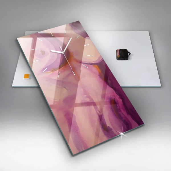 Vertikální skleněné hodiny Malba žen