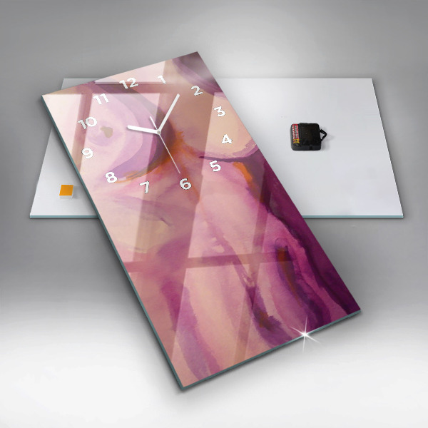 Vertikální skleněné hodiny Malba žen