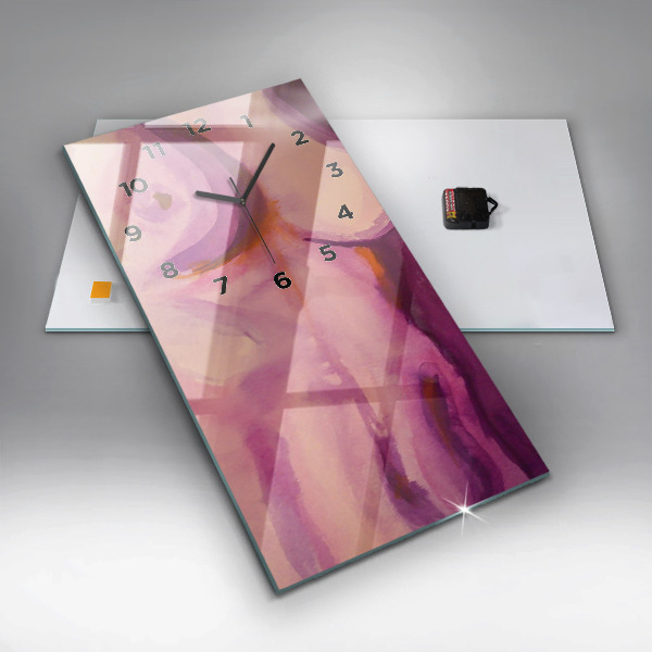 Vertikální skleněné hodiny Malba žen